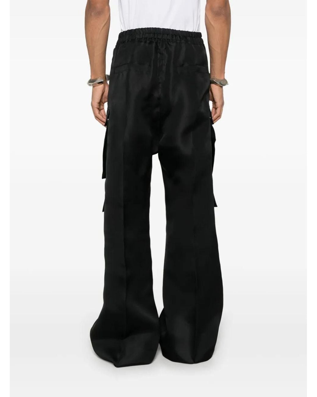 Rick Owens Black Cargobela Trousers for men