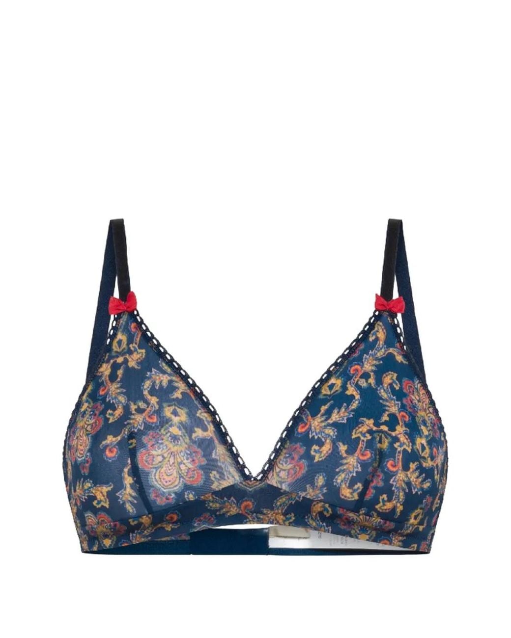 Momoní Blue Soutien-Gorge Tutu Imprimé À Bonnets Triangles