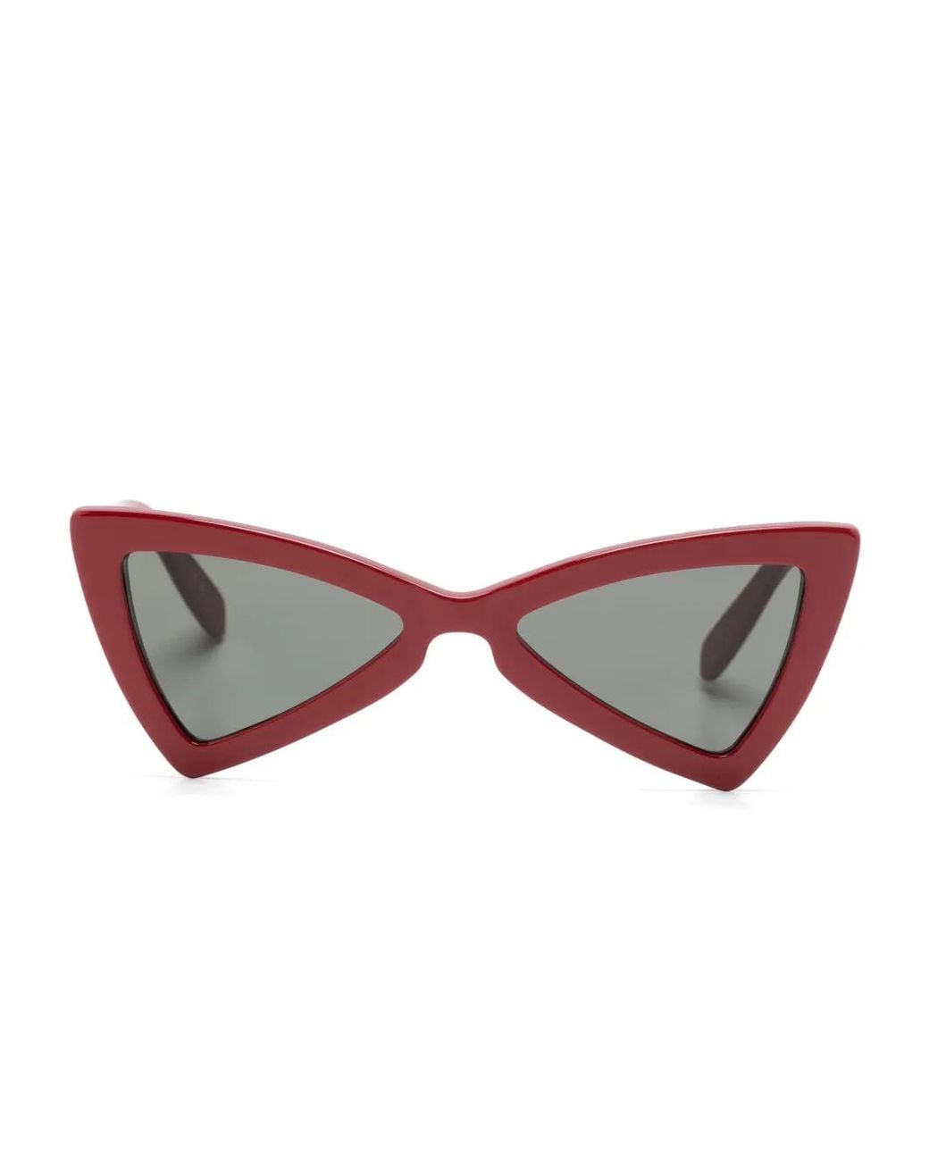 Saint Laurent Red Geometric-Frame Sunglasses