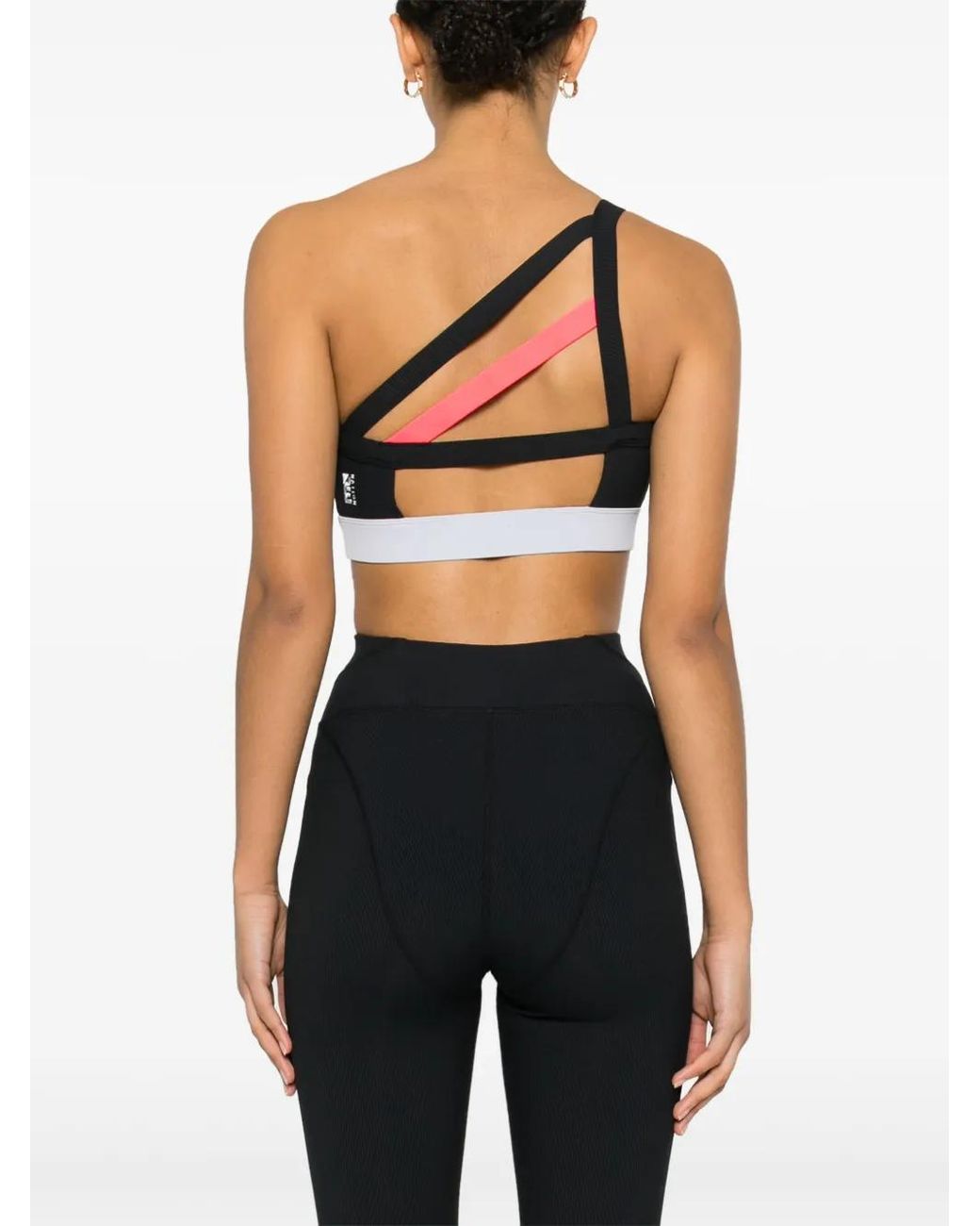 P.E Nation Black Mark One One-Shoulder Sports Bra