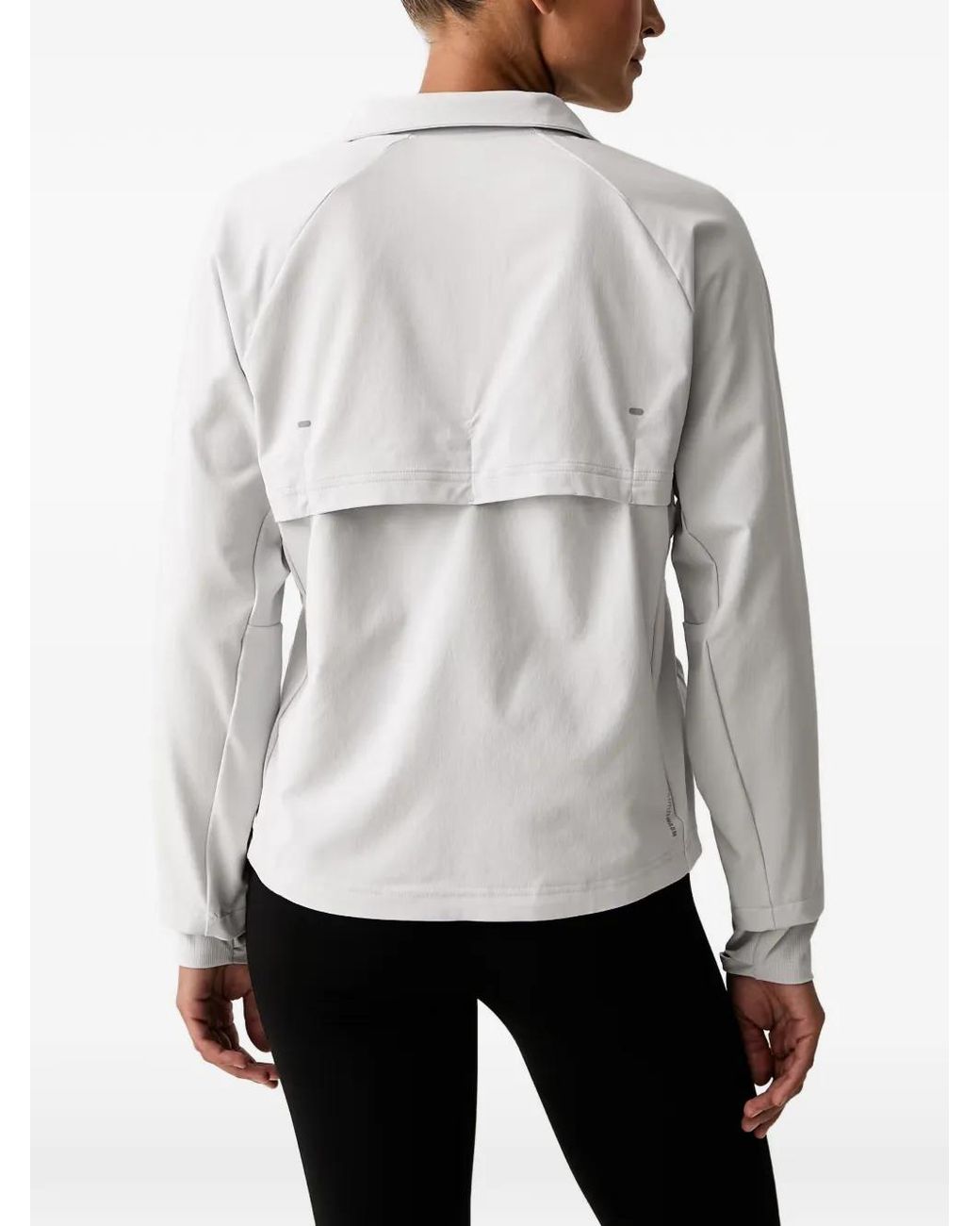 Adidas White Logo-Print Zip-Up Jacket