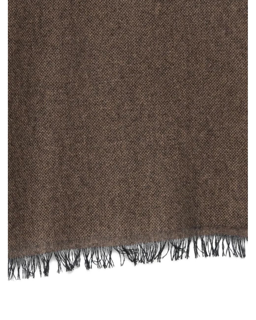 Canali Brown Cashmere Scarf for men