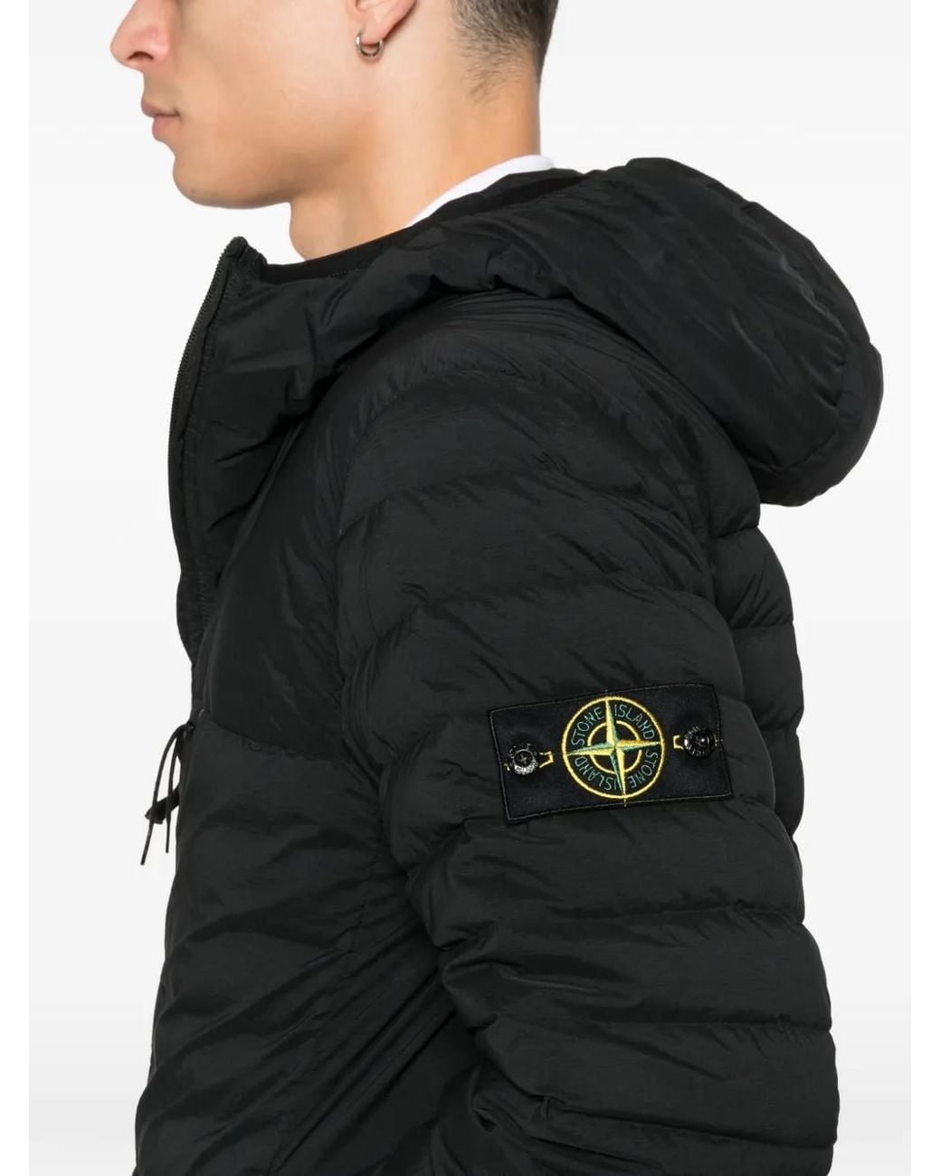 Stone Island Black Coats for men