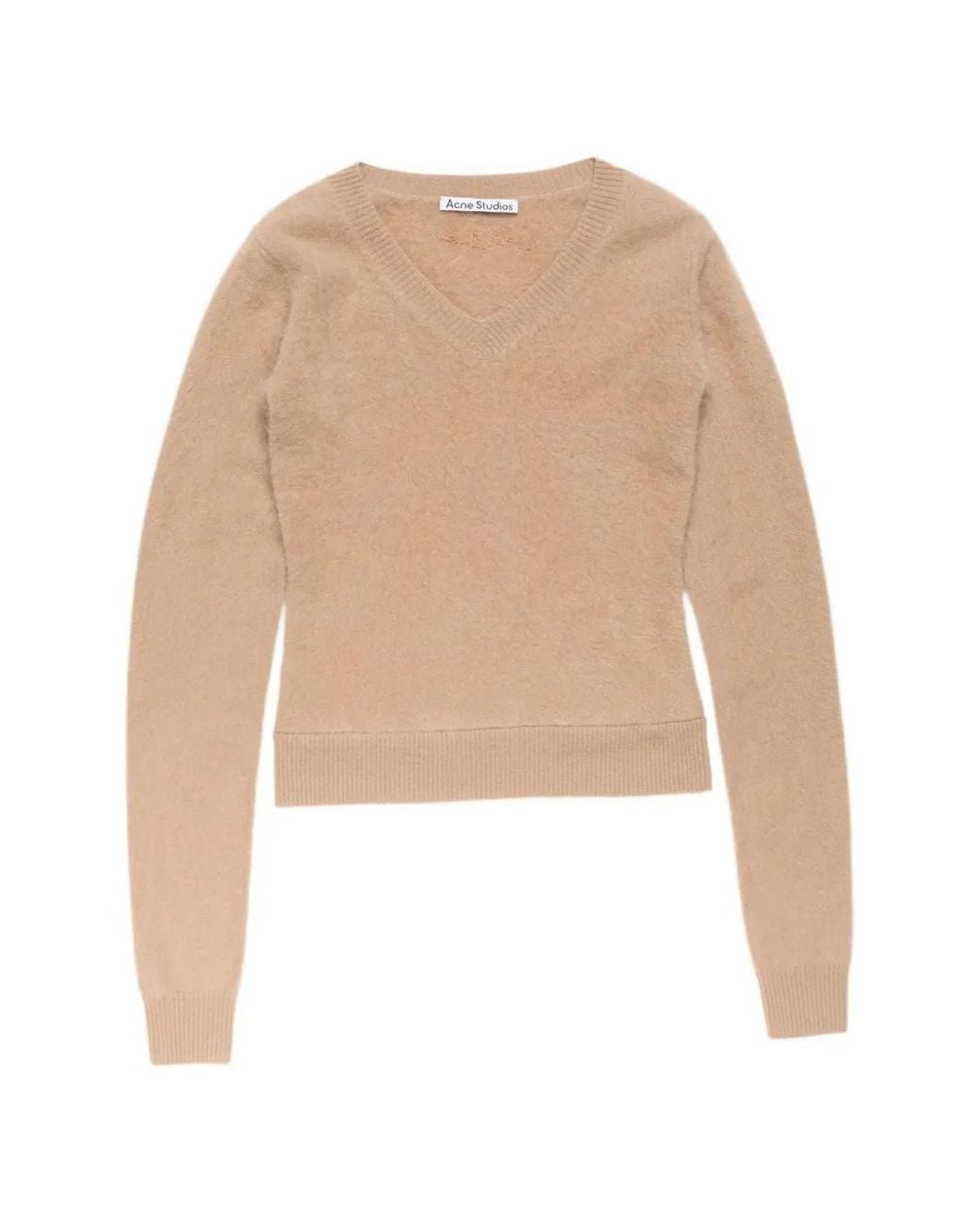 Acne White V-Neck Sweater