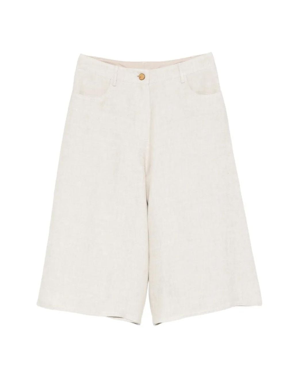 Alysi White Shorts Mit Knöpfen