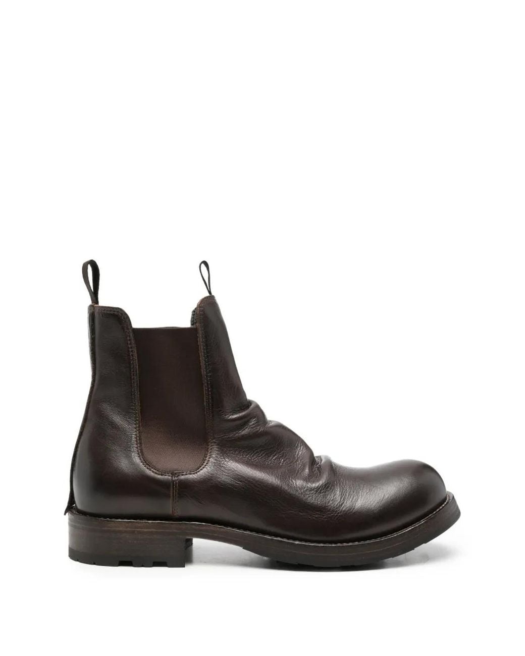 shotof Black Slip-On Leather Chelsea Boots for men