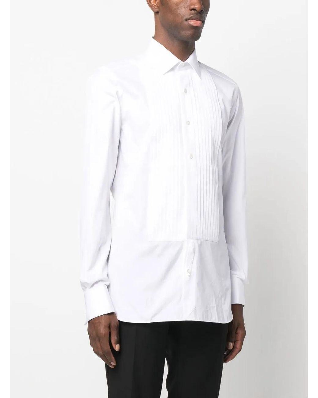 Tom Ford White Shirt With Pleats for men