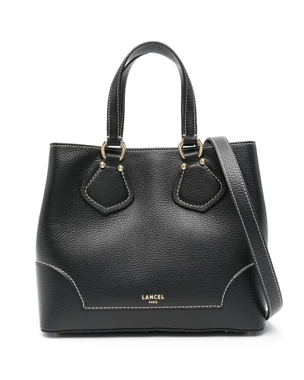 Lancel Black Neo Izy Leather Tote Bag