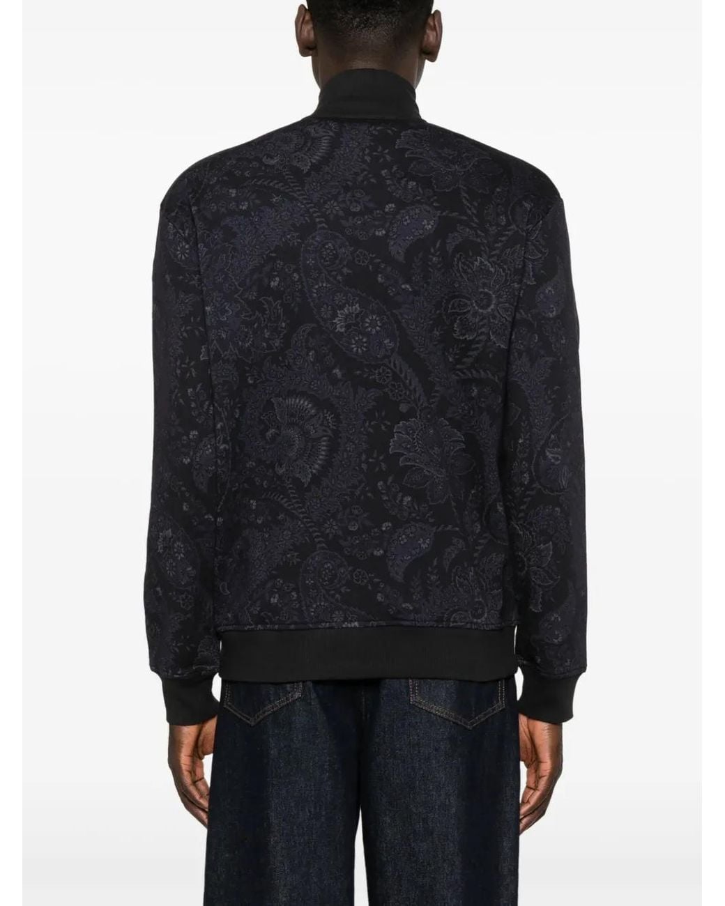 Etro Black Paisley-Print Sweatshirt for men