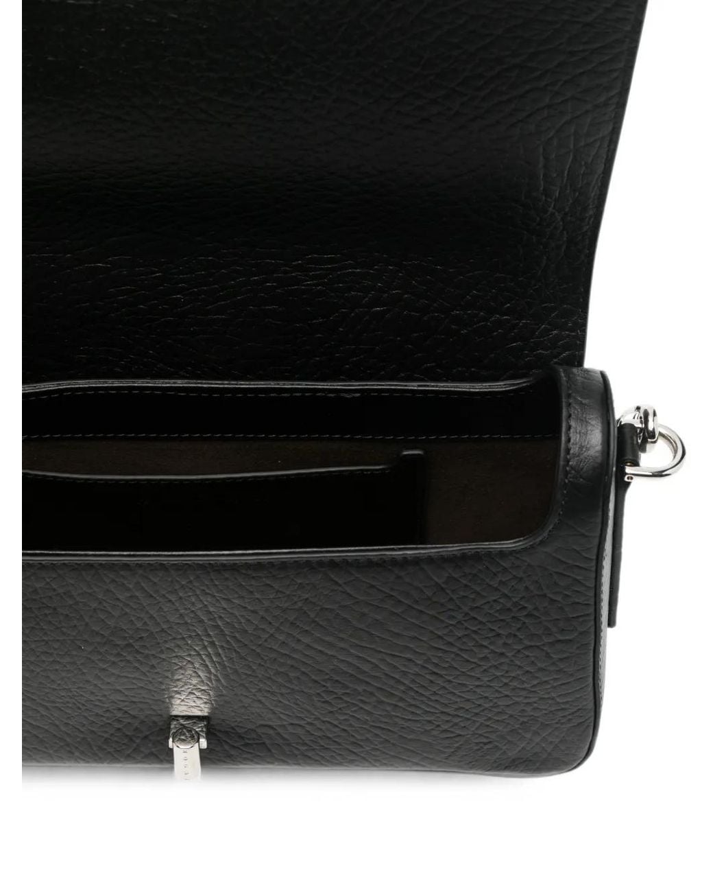 Hogan Black Hturn Flap Bag