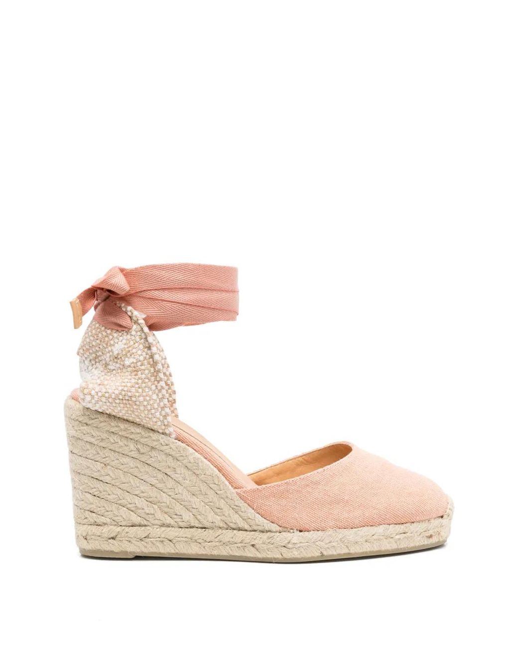 Castaner Pink Tie Ankle Espadrilles