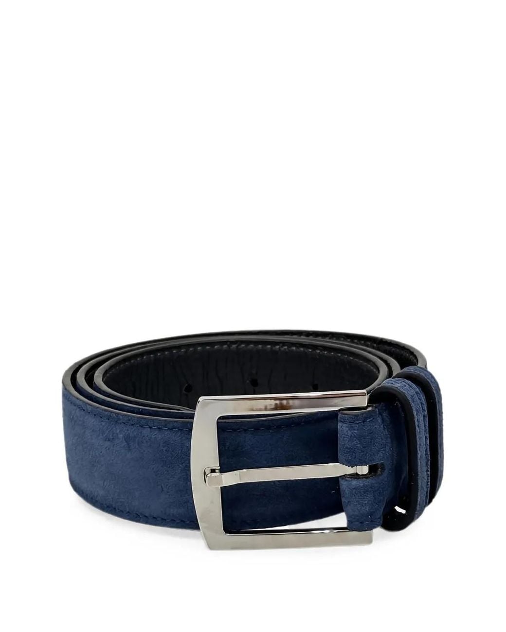 Kiton Blue Suede Belt for men