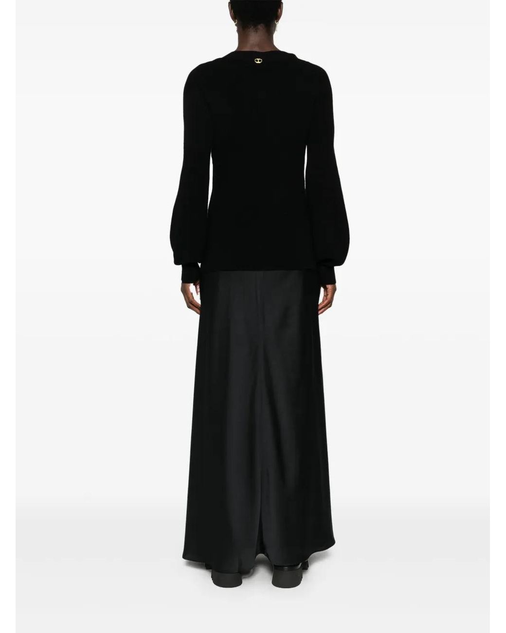 Twinset Black Jumper Slip Dress