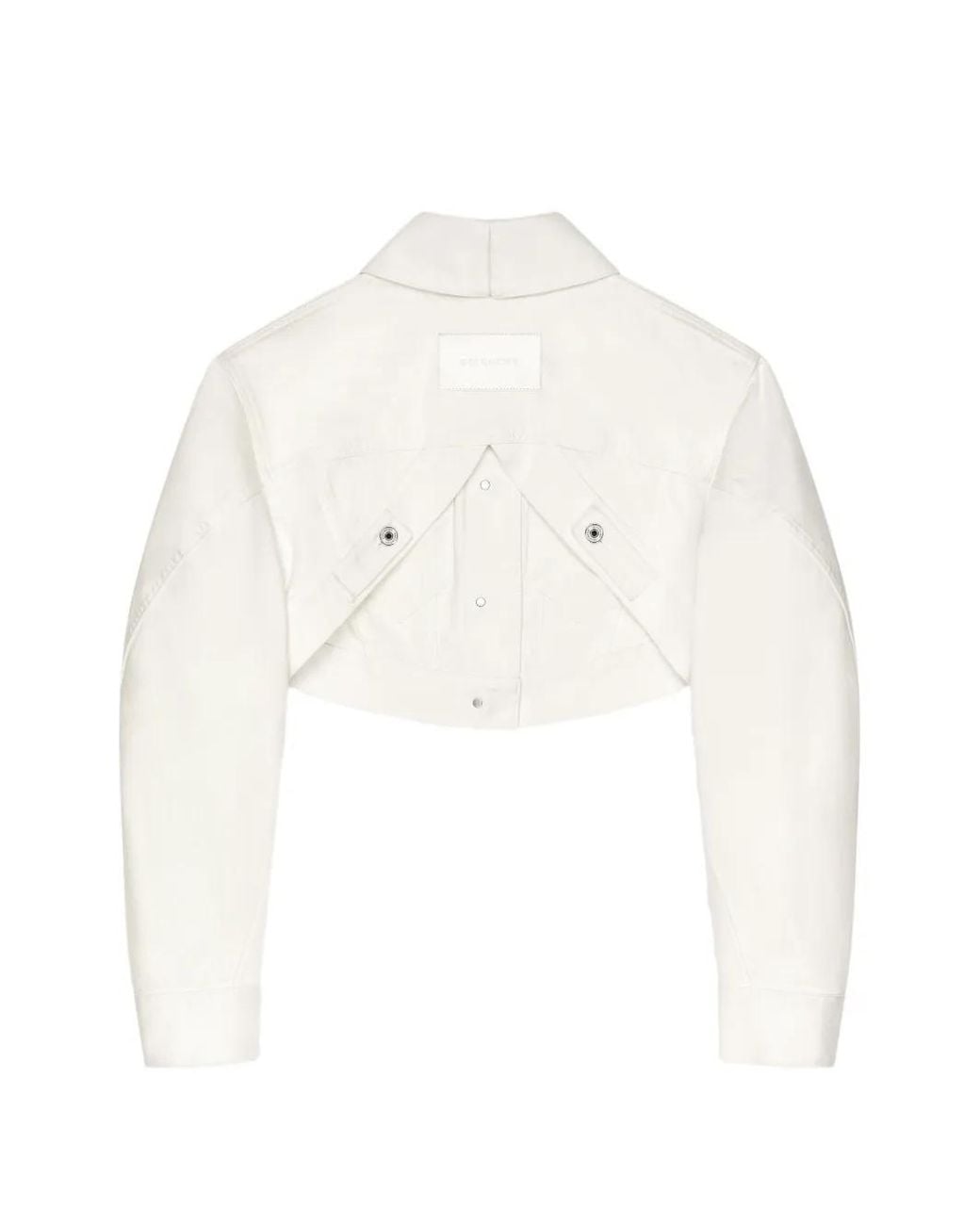 Givenchy White Cropped Open Back Jacket