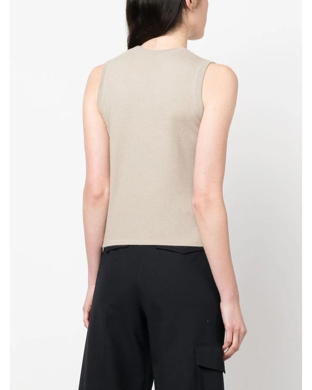 Frenckenberger Natural Cashmere Knitted Tank Top
