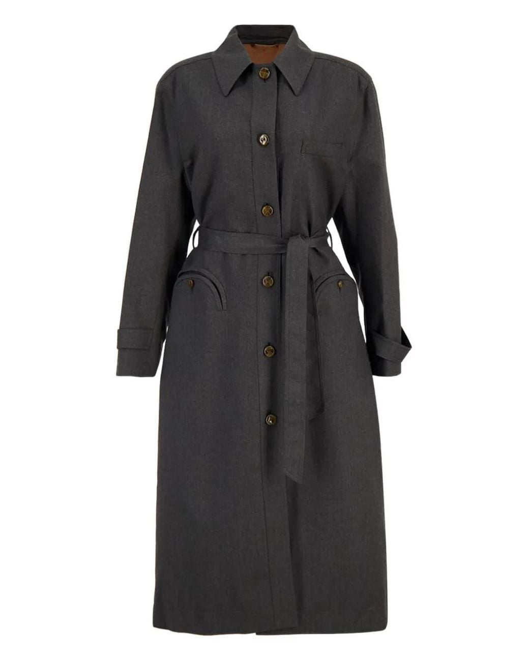 Blazé Milano Black Astoria Belted Trench Coat