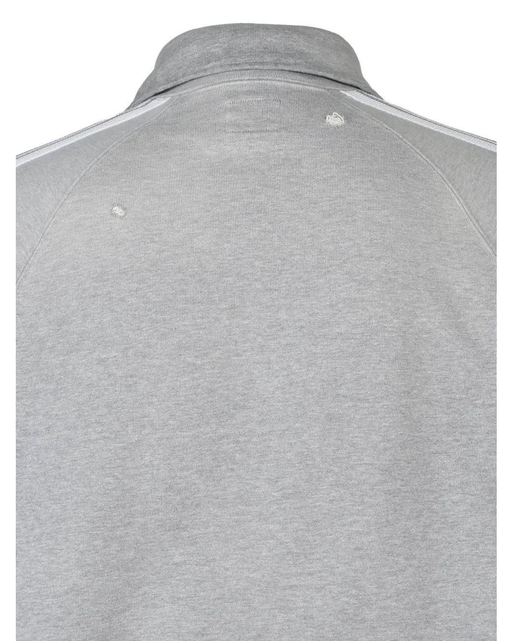 Needles Gray Damaged Cotton-Jersey Track Jacket for men