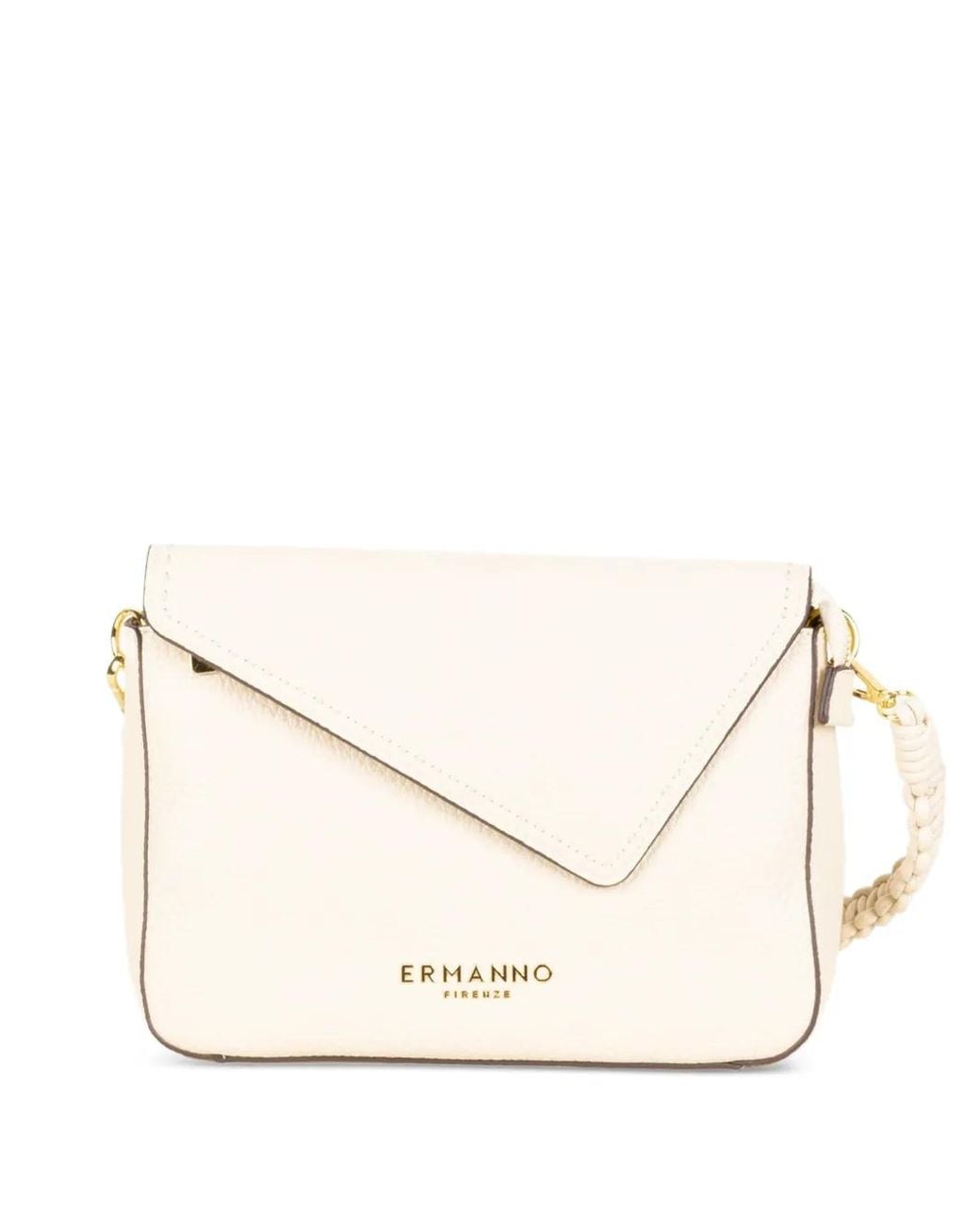 Ermanno Scervino Natural Beatrice Iv Envelope-Flap Braided-Handle Shoulder Bag