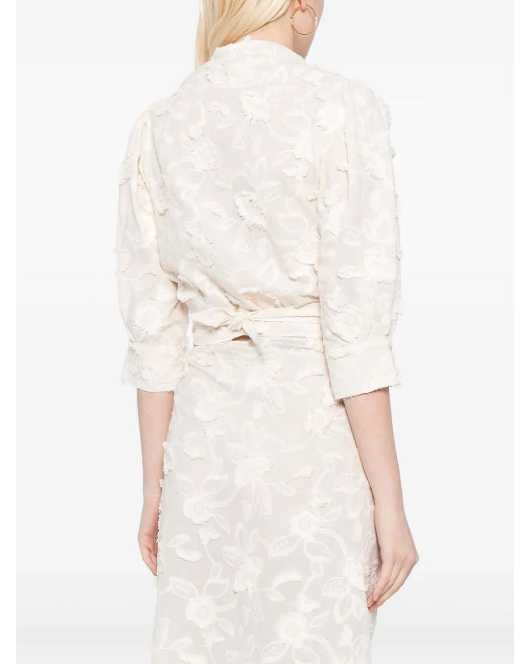 JBQ White Kali Embroidered Crop Rop