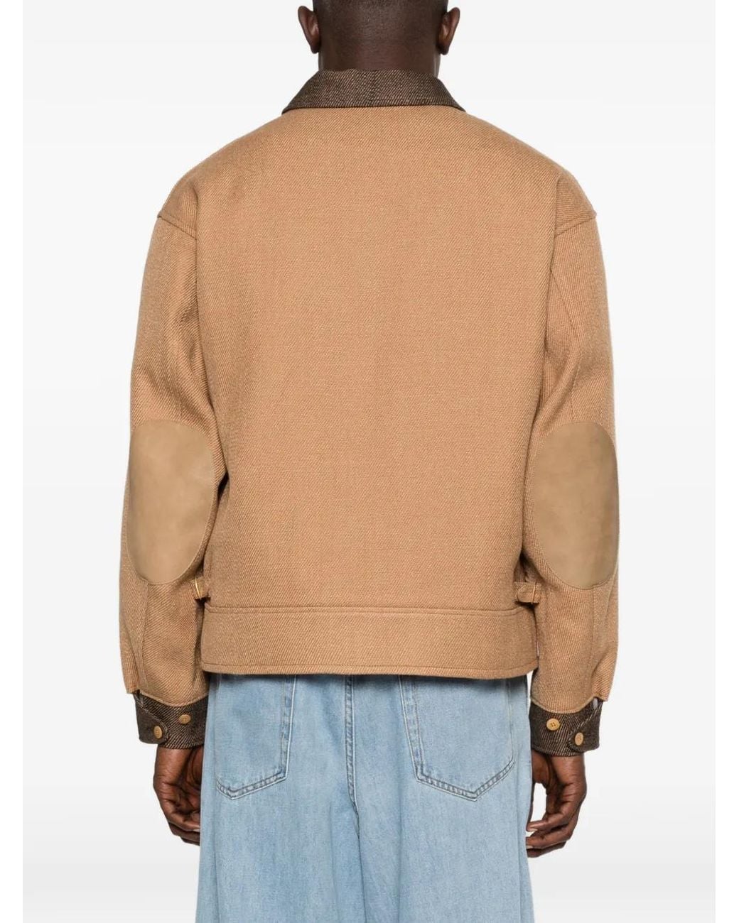 Visvim Natural Contrast-Collar Zip Jacket for men