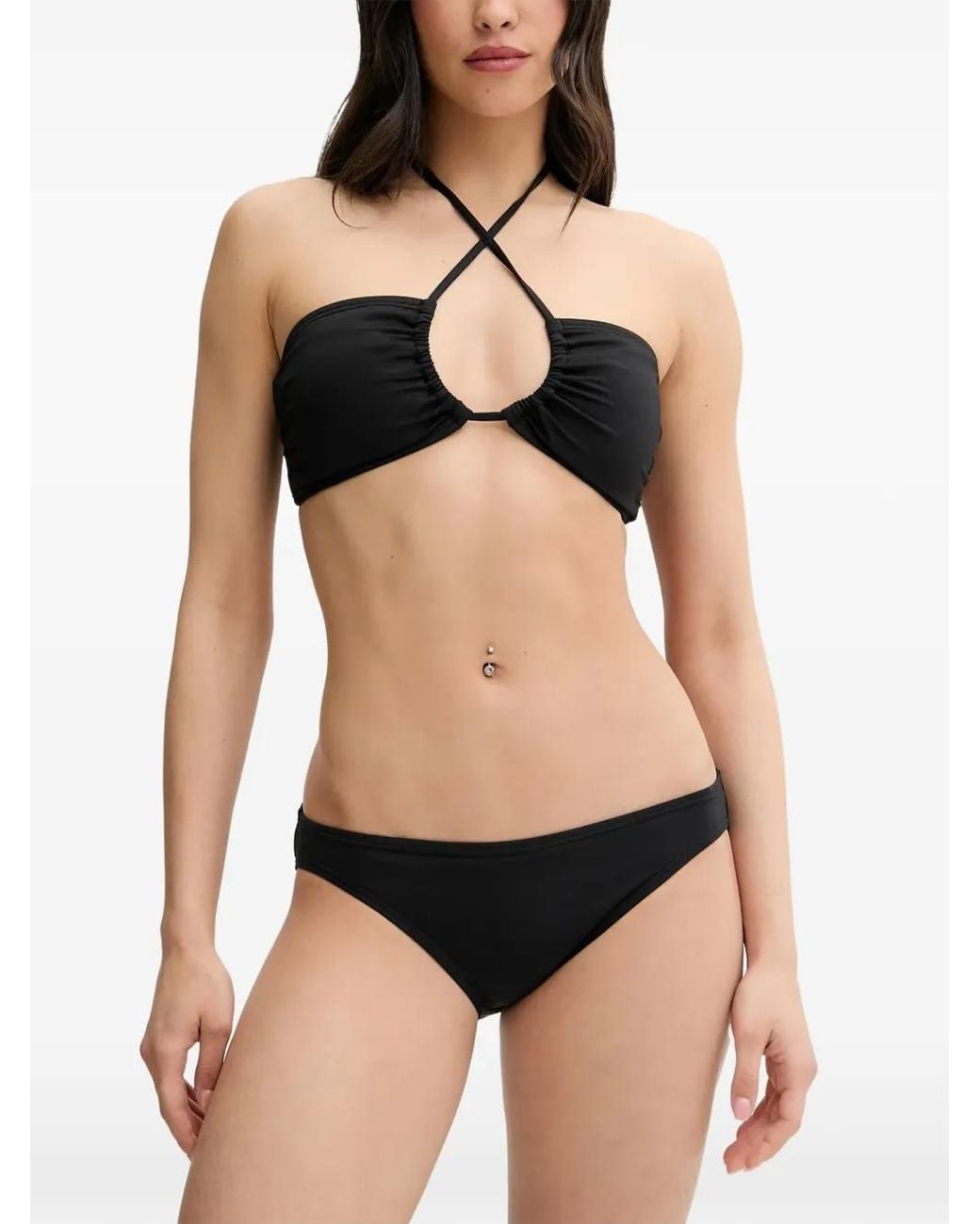 MICHAEL Michael Kors Black Low-Rise Bikini Bottoms