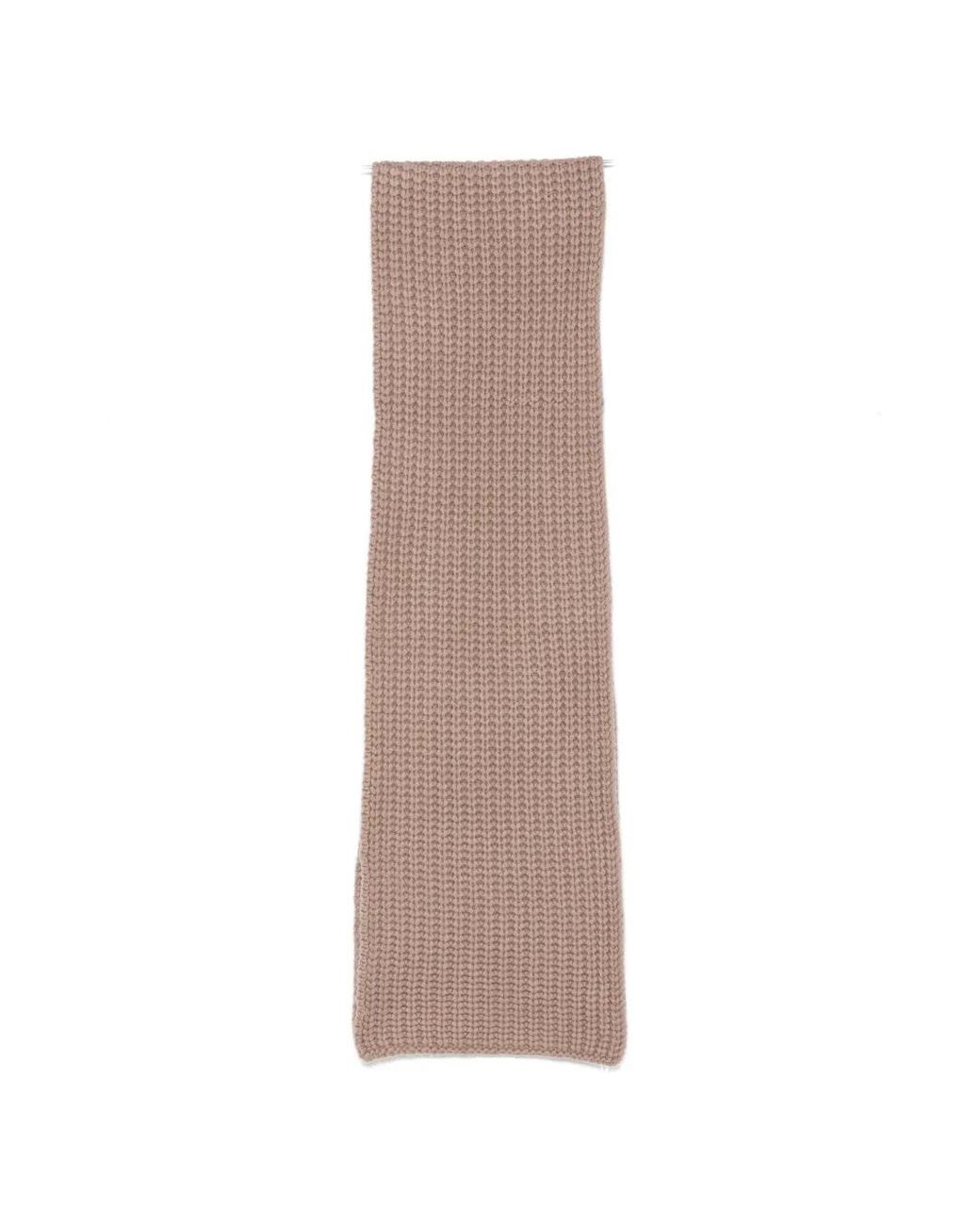 Liska Natural Michaela Waffle-Knit Cashmere Scarf