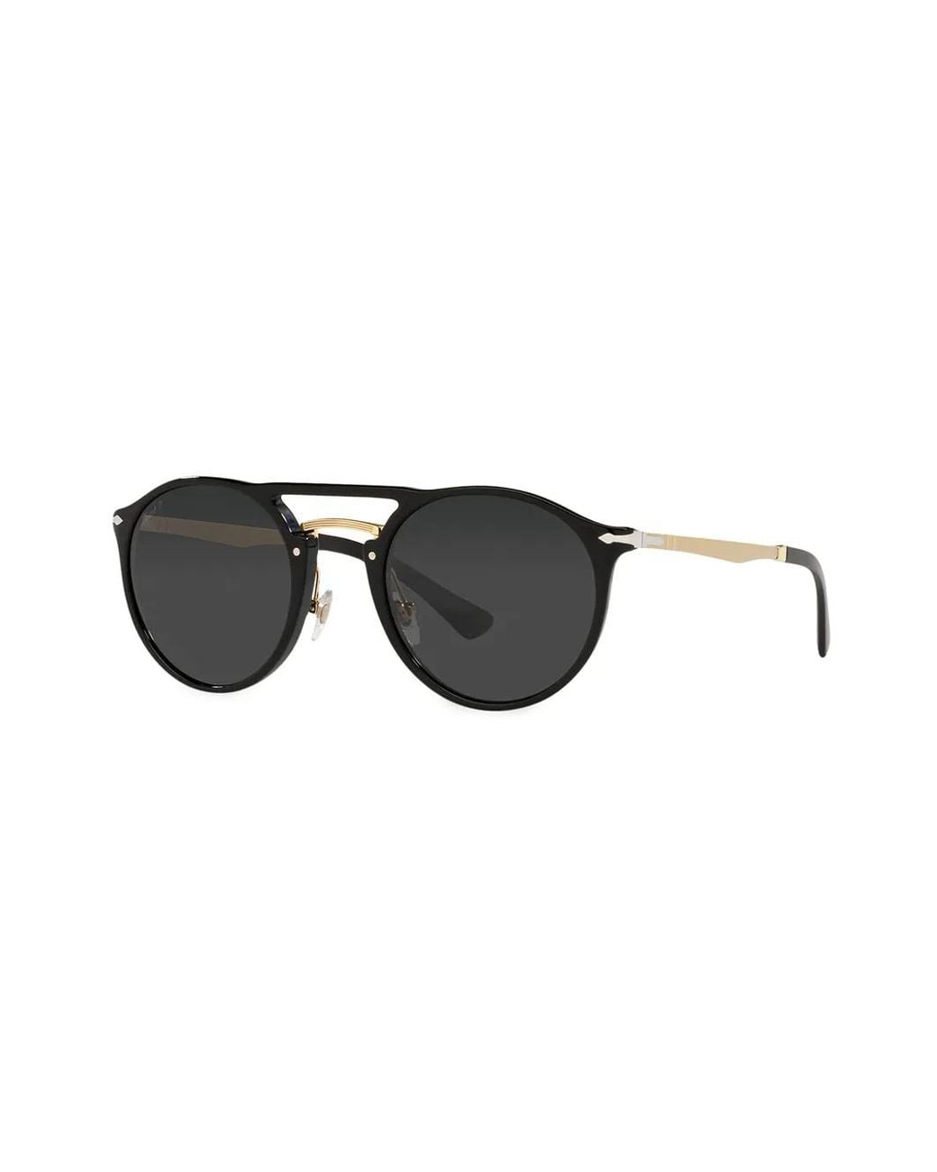 Persol Black Tinted Round-Frame Sunglasses