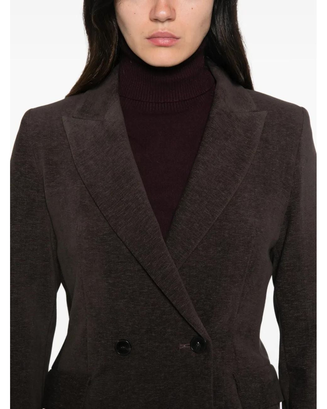 Emme Brown Emmponte Double-Breasted Blazer