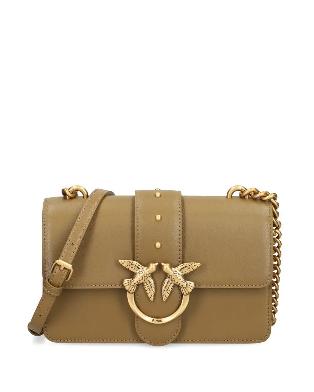 Pinko Metallic Small Shoulder Bag Love Bag One Simply