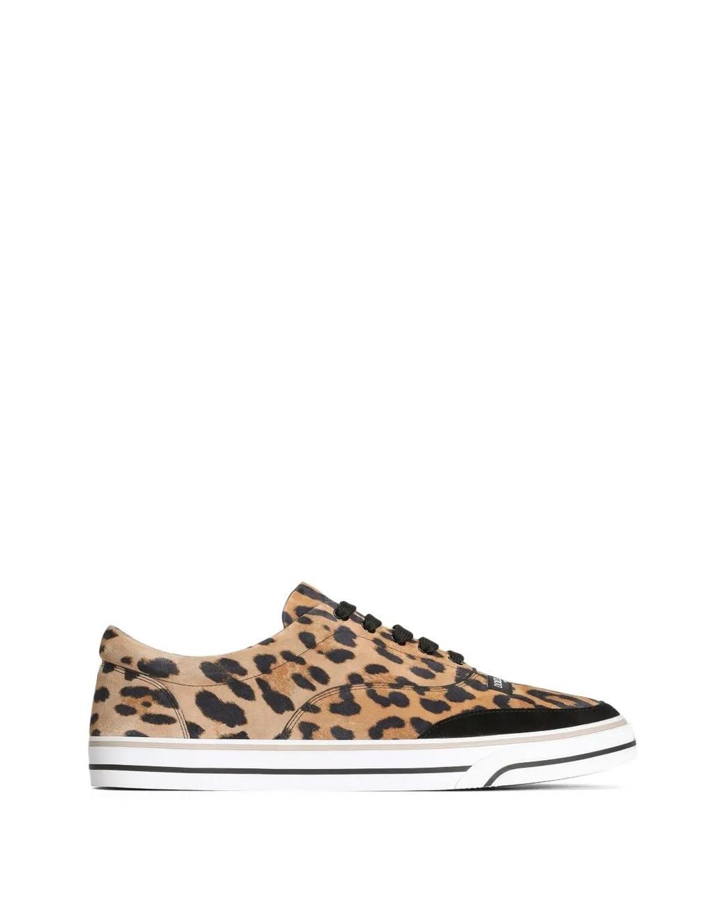 Dolce & Gabbana White Leopard-Print Sneakers for men