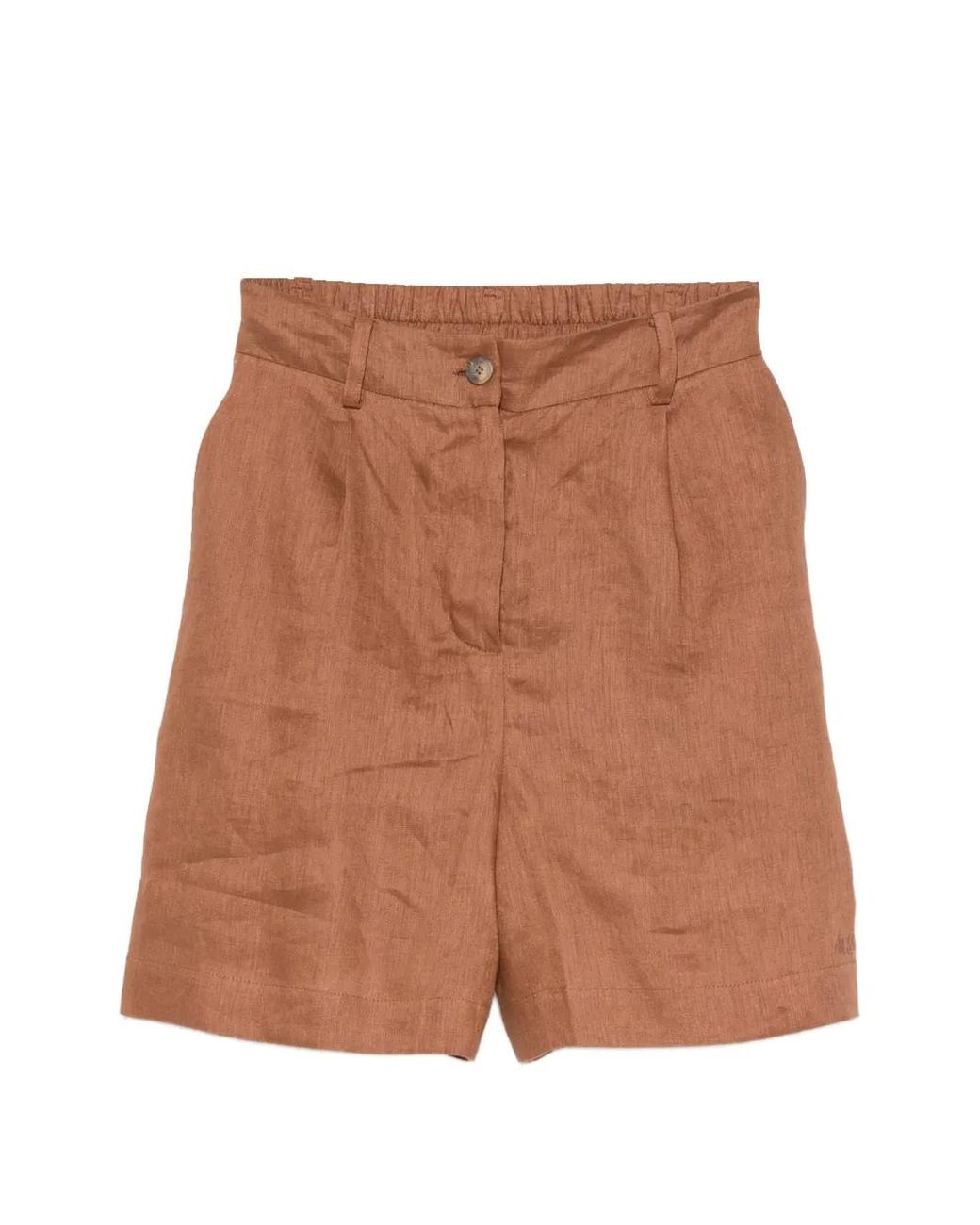 Mc2 Saint Barth Brown Maggy Elasticated-Waistband Shorts