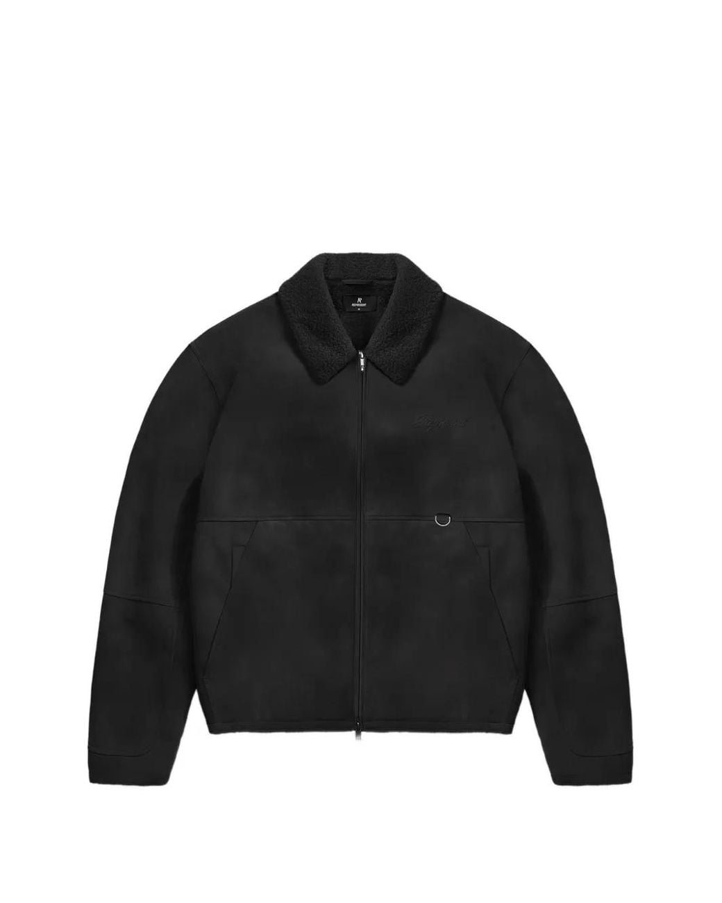 Represent Blue Faux Shearling Jacket for men