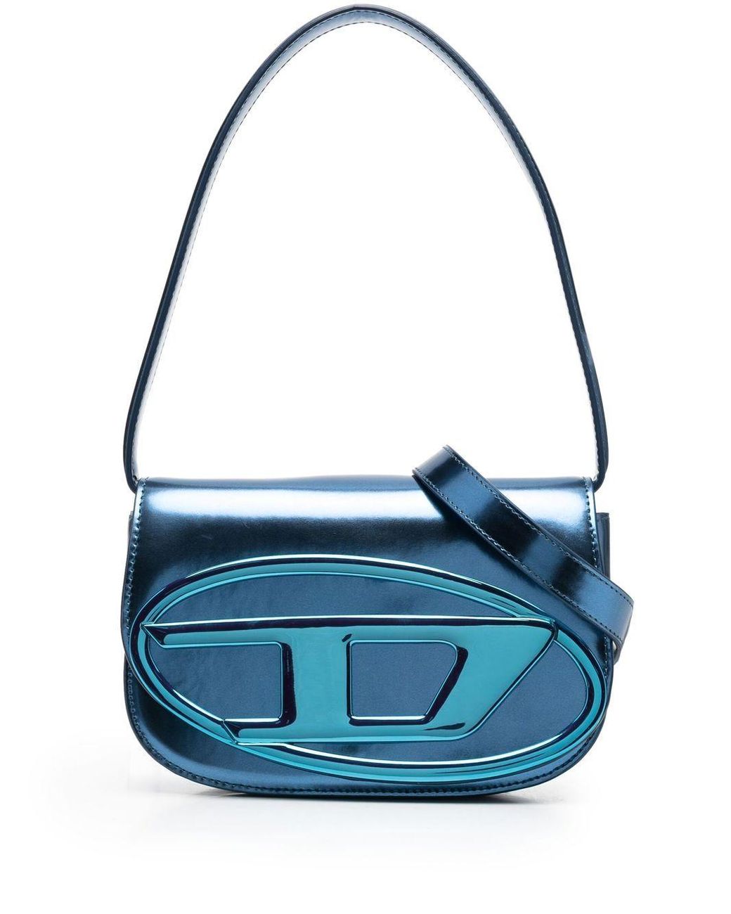 DIESEL 1dr Metallic Shoulder Bag in Blue | Lyst