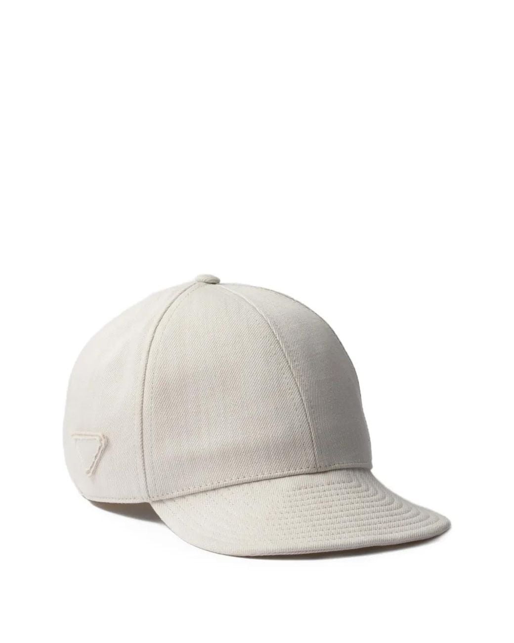 Prada White Denim Baseball Cap for men