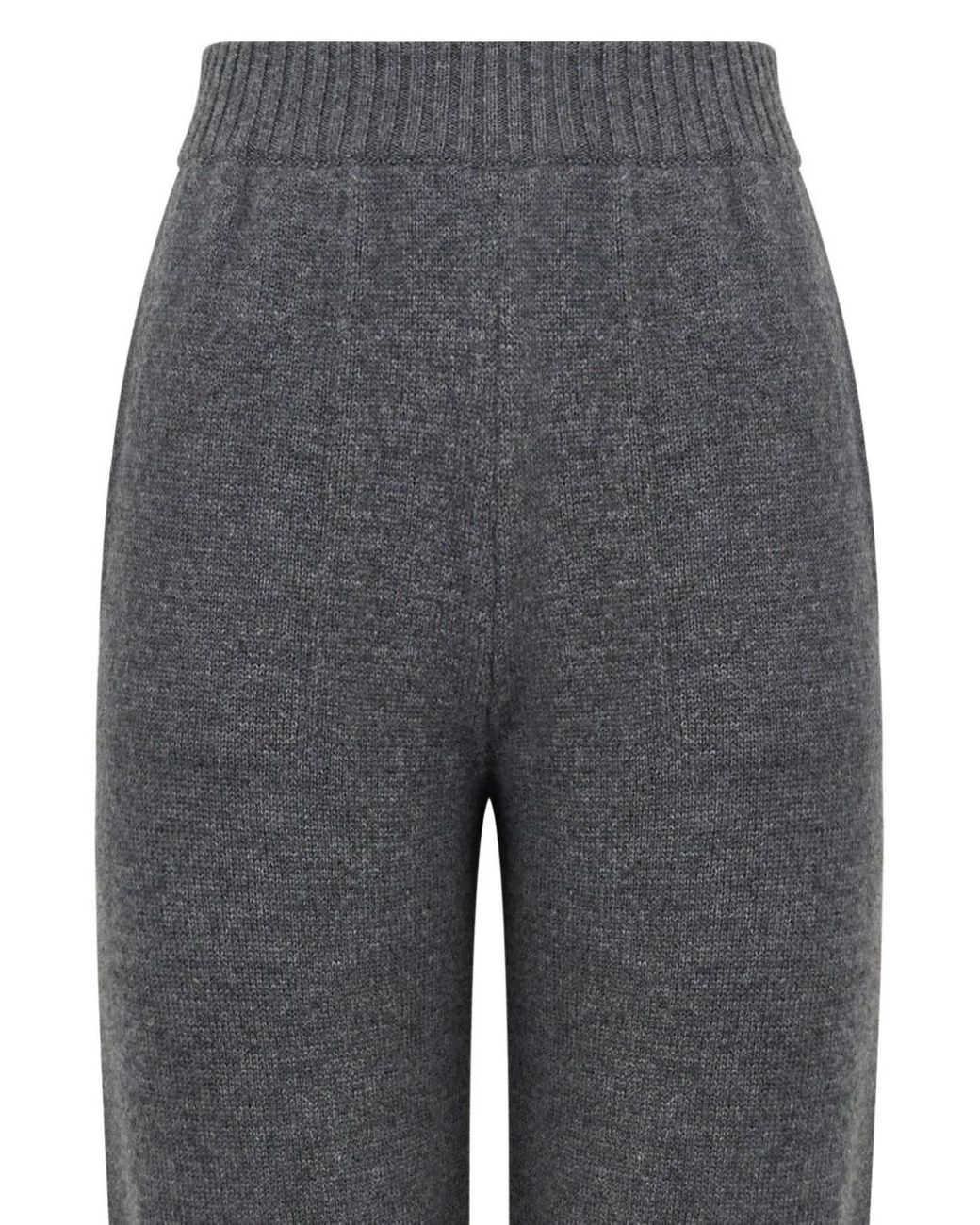 MSGM Gray Elasticated-Waist Wool Track Pants