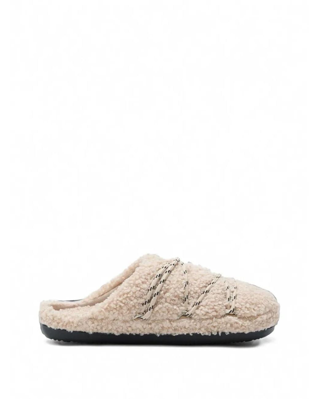 Moon Boot White Teddy Slippers