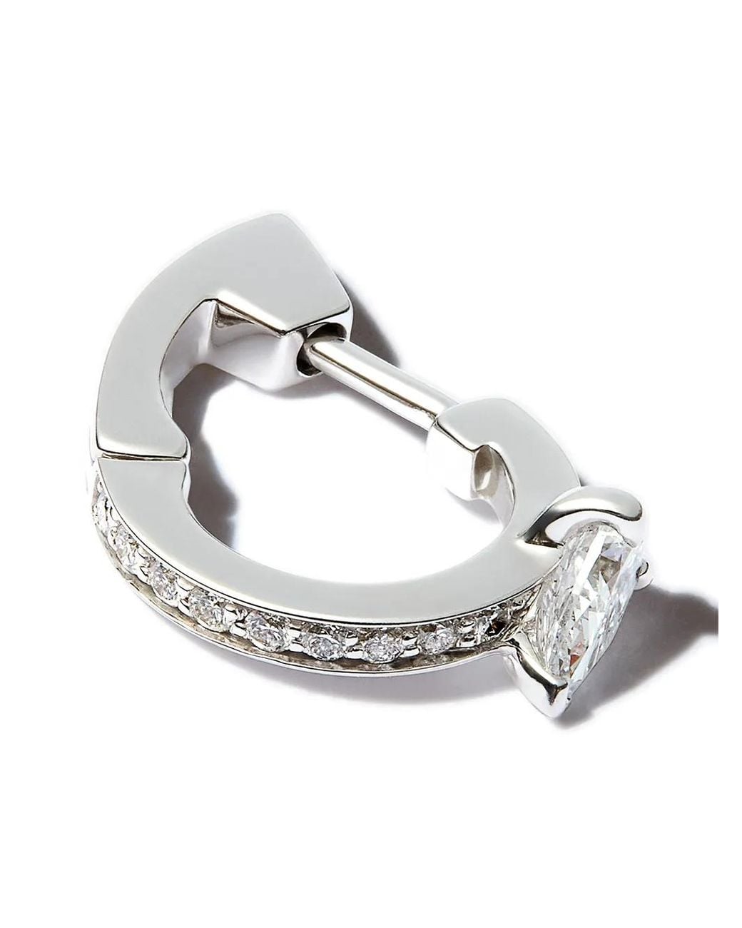 Repossi Metallic Serti Sur Vide Stud Earring Set With 1 Diamond