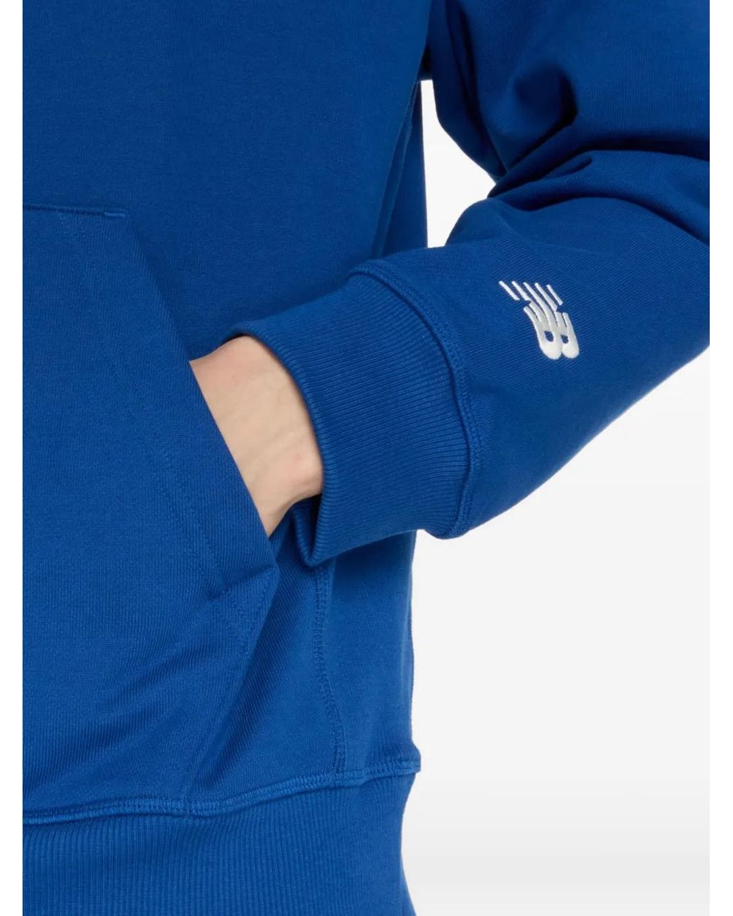 New Balance Blue Logo-Print Hoodie for men