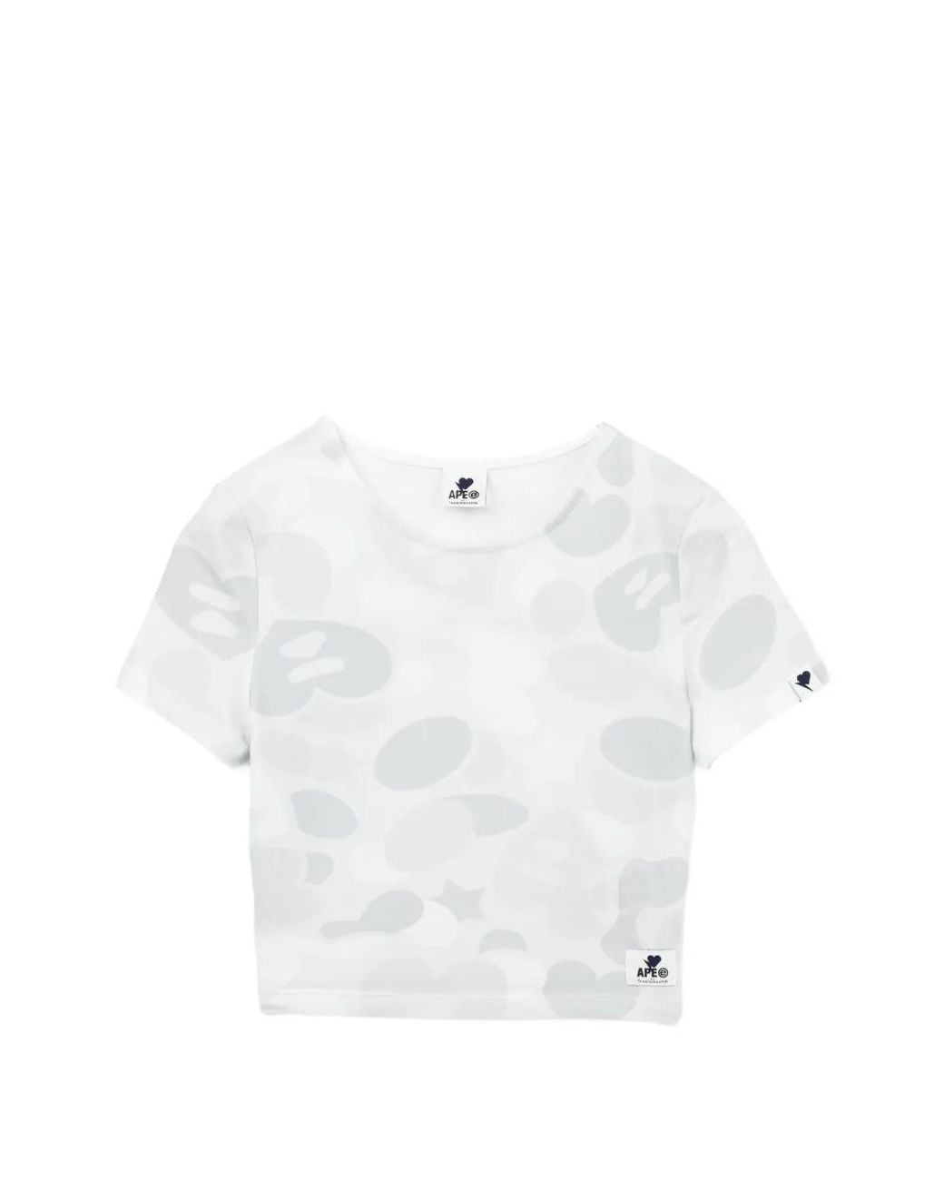AAPE BY A BATHING AP White Camouflage-Print T-Shirt