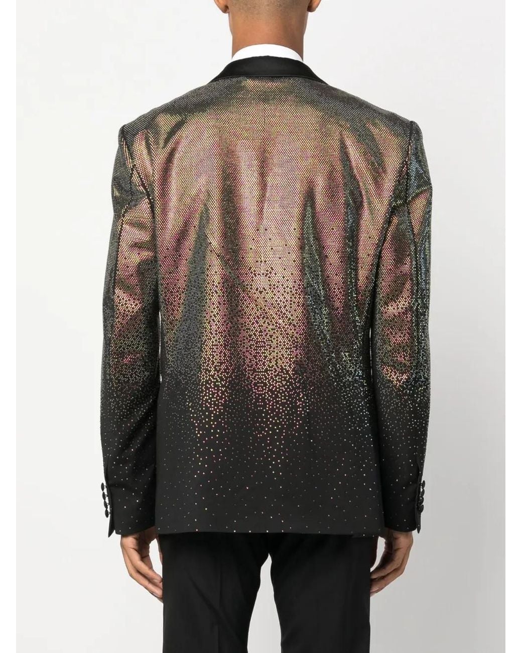 Philipp Plein Black Blazer Lord Fit Stones for men