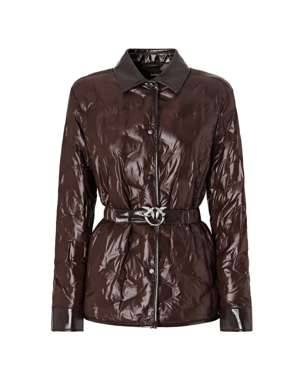 Pinko Brown Padded Shacket