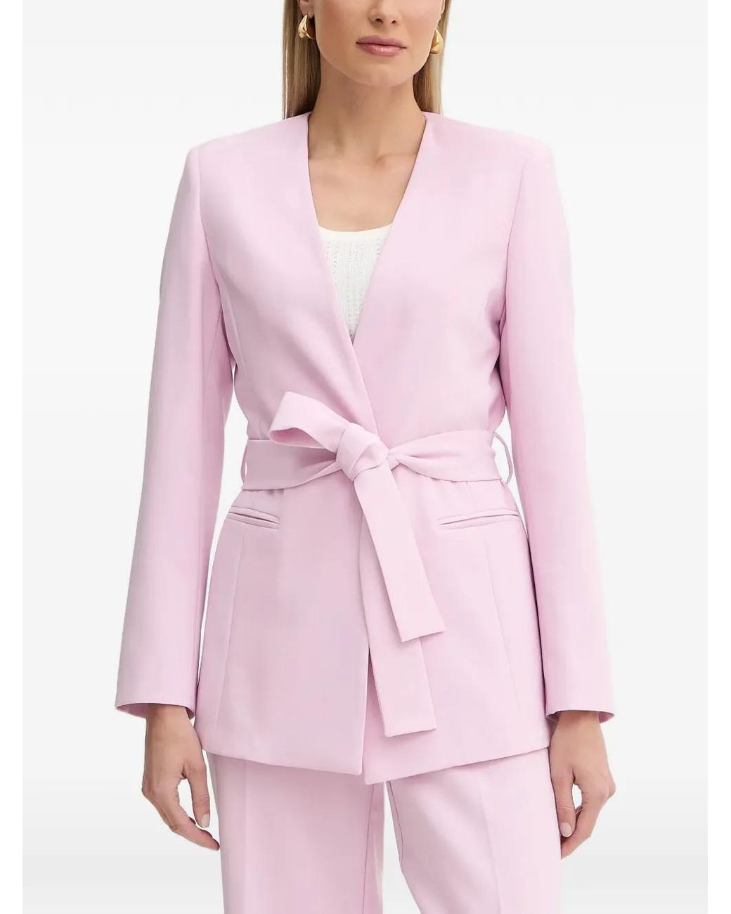 Fracomina Pink Belted Blazer