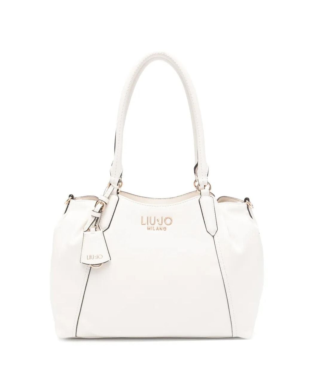 Liu Jo White Large Logo Tote Bag