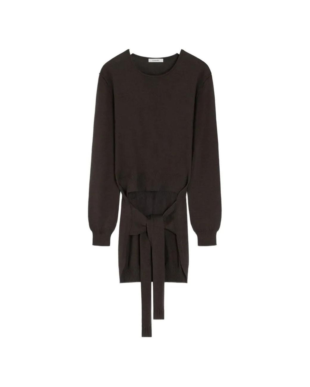 Lemaire Black Asymmetric Belted Top