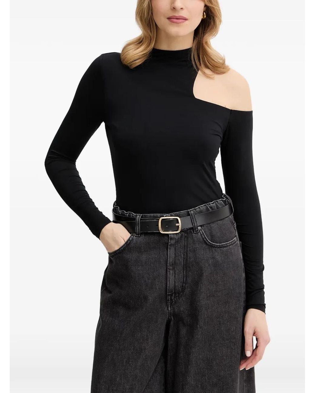 Guess Black Cut-Out Top