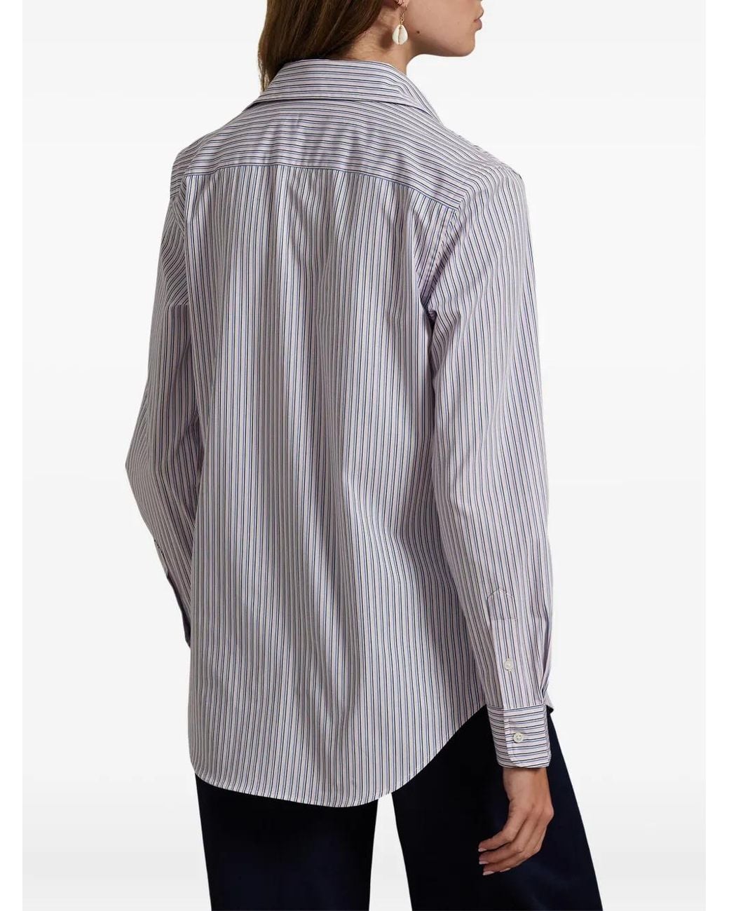 Polo Ralph Lauren Purple Striped Long-Sleeve Shirt