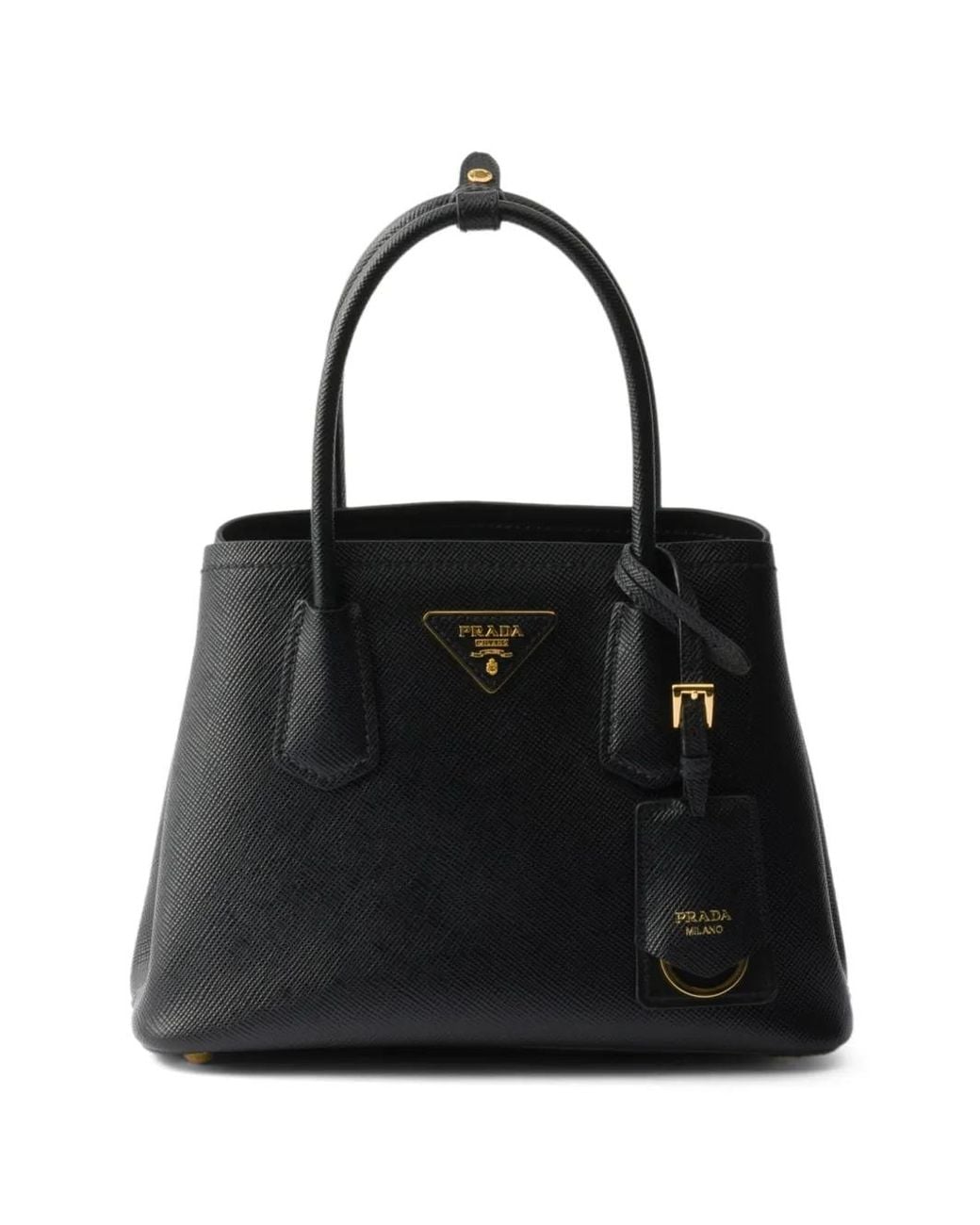 Prada Black Double Small Saffiano Leather Bag