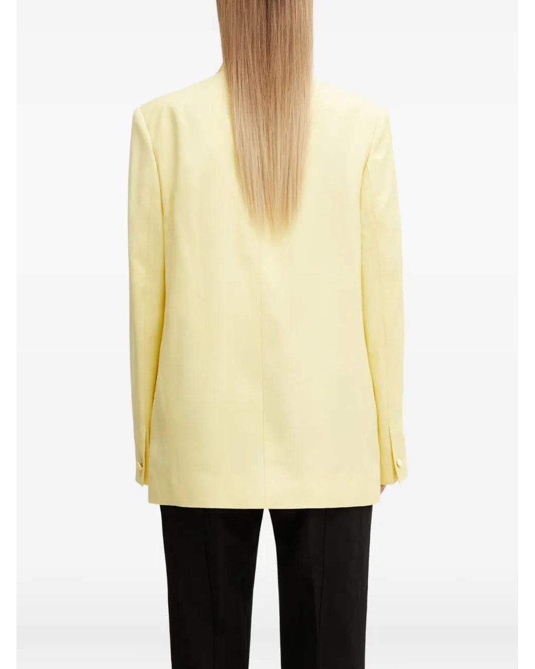 KENZO Yellow Wrap-Style Blazer