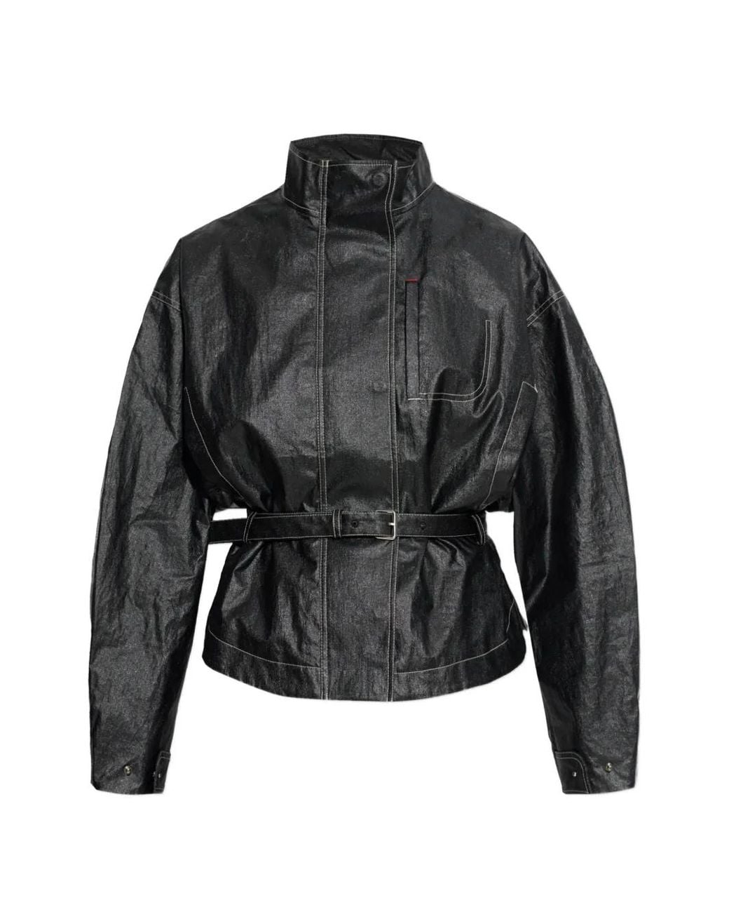Jacquemus Black Jacke Mit Gürtel
