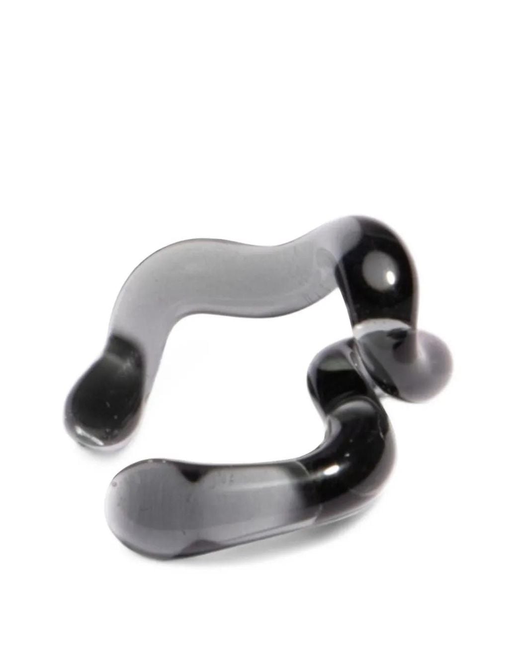 Salvárea Black Interconexión Glass Ear Cuff